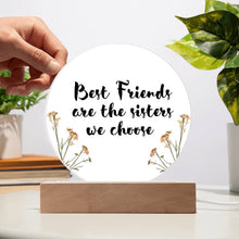 Best Friends Acrylic Circle Plaque