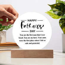 Happy Father's Day Acrylic Circle Plaque