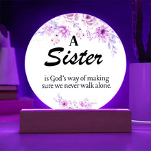 A Sister Acrylic Circle Plaque