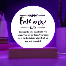 Happy Father's Day Acrylic Circle Plaque