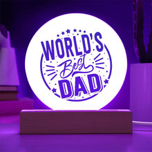 World Best Dad Acryclic Circle Plaque