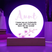 Aunt Acrylic Circle Plaque