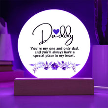 Daddy Acrylic Circle Plaque