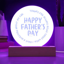 Happy Father's Day Acrylic Circle Plaque