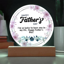 Father's Day  Acrylic Circle Plaque