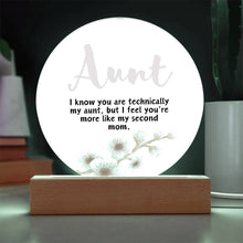 Aunt Acrylic Circle Plaque