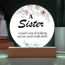 A Sister Acrylic Circle Plaque