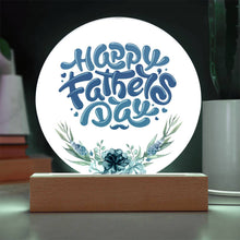 Happy Father's Day Flower Acrylic Circle Plaque