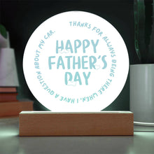 Happy Father's Day Acrylic Circle Plaque