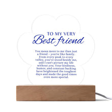 Best Friend Acrylic Paw Print Plaque