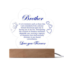 Brother Acrylic Paw Print Plaque