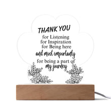 Thank You Acrylic Paw Print Plaque