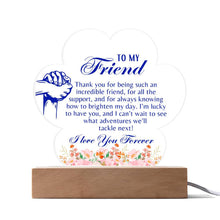 Friend Acrylic Paw Print Plaque