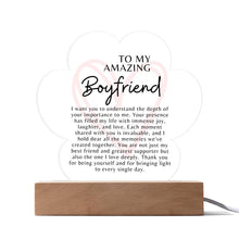 Boyfriend Acrylic Paw  Print Plaque