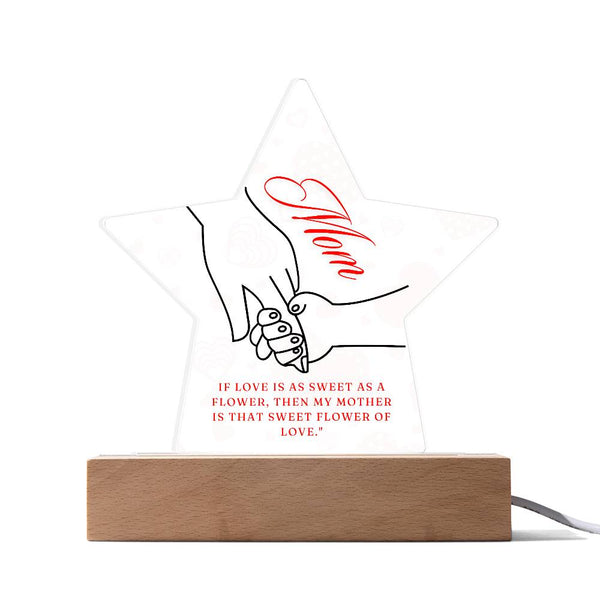 Mom Acrylic Star Plaque