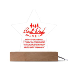 Best Dad Acrylic Star Plaque