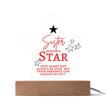 Sister Star Acrylic Star Plaque