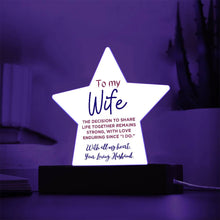 WIfe Acrylic Star Plaque