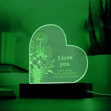 I LOVE YOU  Engraved Acrylic Heart Plaque