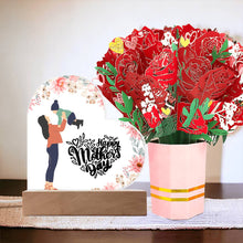 Happy Mother's Day Printed Acrylic Heart w/ Flower Bouquet Bundle