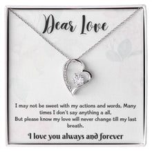 Dear Love  Forever Love Necklace with On Demand Message Card