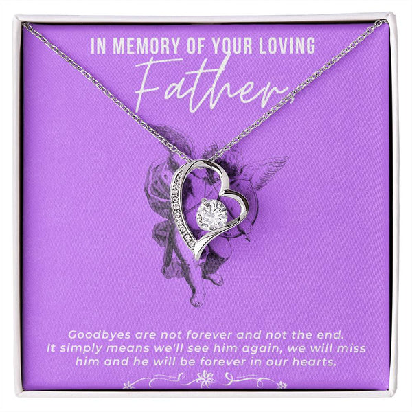 In Loving Memory Forever Love Necklace with On Demand Message Card