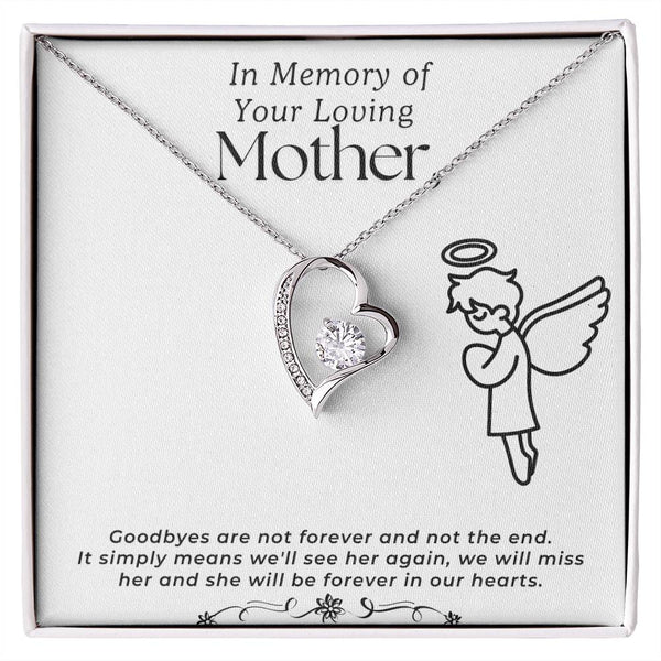 In Memory of Forever Love Necklace with On Demand Message Card