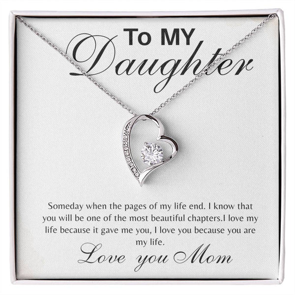 To my daughter  Forever Love Necklace with On Demand Message Card