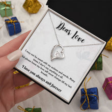 Dear Love  Forever Love Necklace with On Demand Message Card