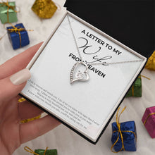 A Letter to my Wife from Heaven Love Necklace with On Demand Message Card