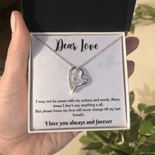 Dear Love  Forever Love Necklace with On Demand Message Card