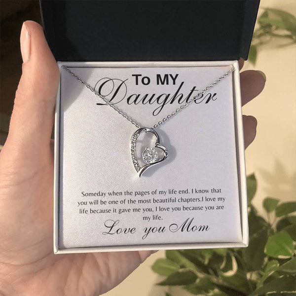 To my daughter  Forever Love Necklace with On Demand Message Card