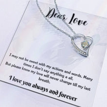 Dear Love  Forever Love Necklace with On Demand Message Card