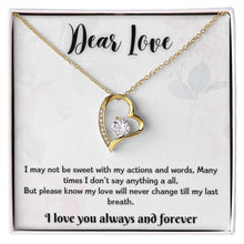 Dear Love  Forever Love Necklace with On Demand Message Card