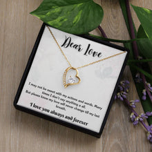 Dear Love  Forever Love Necklace with On Demand Message Card