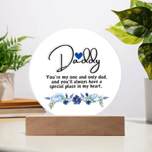 Daddy Acrylic Circle Plaque