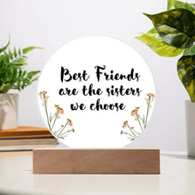 Best Friends Acrylic Circle Plaque