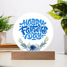 Happy Father's Day Flower Acrylic Circle Plaque