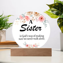 A Sister Acrylic Circle Plaque