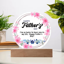 Father's Day  Acrylic Circle Plaque