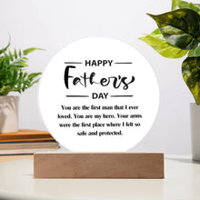 Happy Father's Day Acrylic Circle Plaque