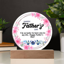 Father's Day  Acrylic Circle Plaque