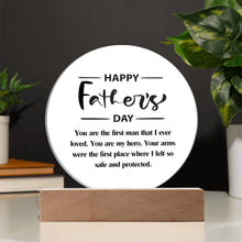 Happy Father's Day Acrylic Circle Plaque