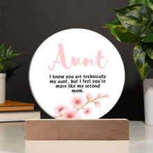 Aunt Acrylic Circle Plaque