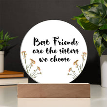 Best Friends Acrylic Circle Plaque