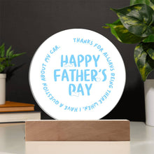 Happy Father's Day Acrylic Circle Plaque