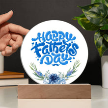 Happy Father's Day Flower Acrylic Circle Plaque