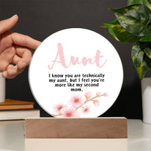 Aunt Acrylic Circle Plaque