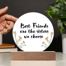 Best Friends Acrylic Circle Plaque