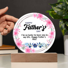 Father's Day  Acrylic Circle Plaque